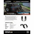 Attica 4X4 Fender Flares, Black ATTFB01H102-BX-R